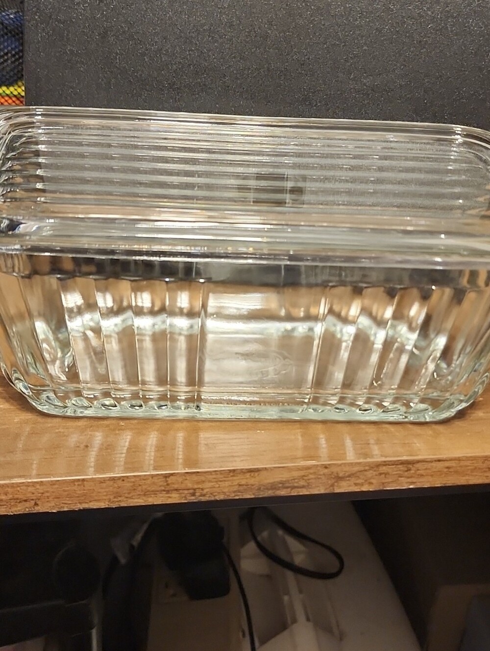 Anchor Hocking Clear Ribbed Glass Loaf Pan 1933
